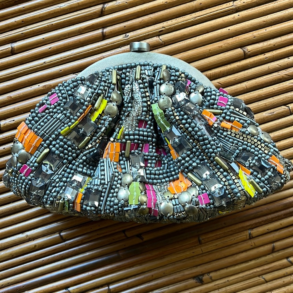 Santi beaded clutch